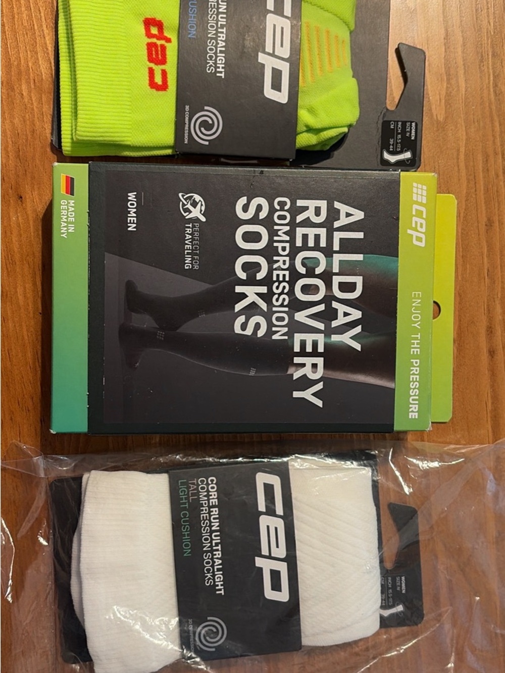 Women’s Compression Socks - White, Black, Neon Yellow
